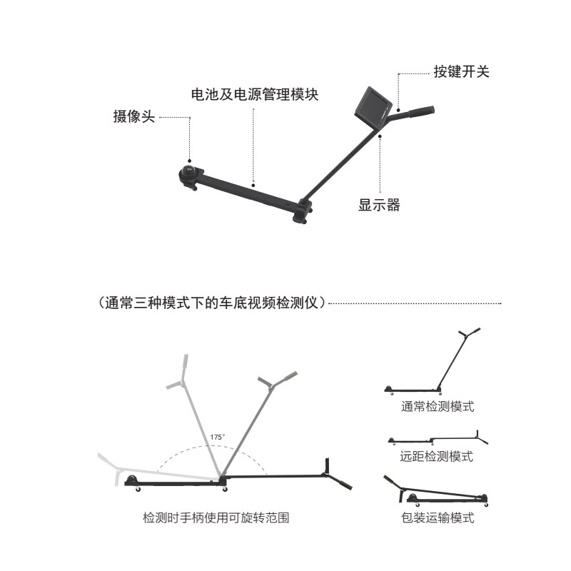智能手持式車底視頻檢查系統